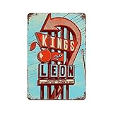 GDRAY Kings of Leon Vintage Metal Tin Wall Sign Plaque Poster Iron Painting for Gift Idea Cafe Bar...