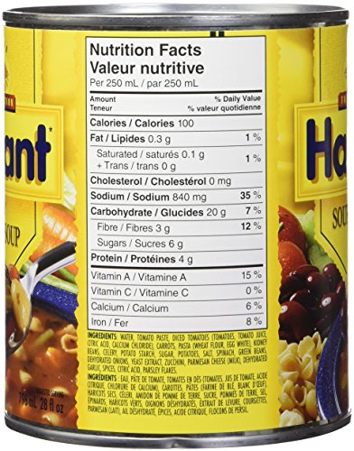 Habitant Traditional Minestrone Soup, 796ml - Imported from Canada - Thumbnail 4