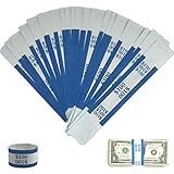 Money Bands Currency Sleeves Straps – Made in USA (Pack of 330 for $100) Self-Adhesive Money...