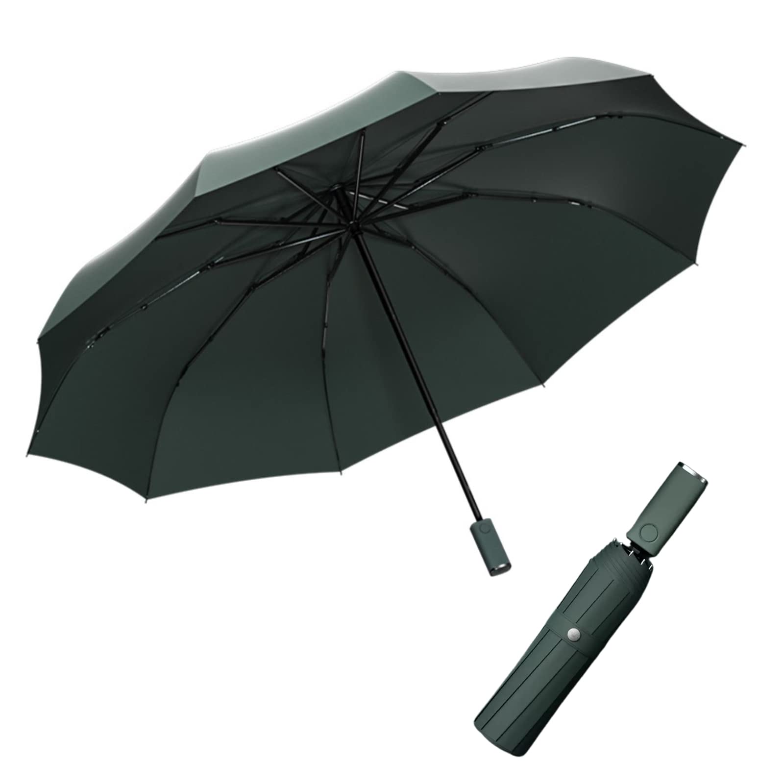 Wiatroszczelny parasol podróżny, 10 żeberek Parasol podróżny do samochodu Automatycznie otwierany i zamykany składany - parasol męski i damski