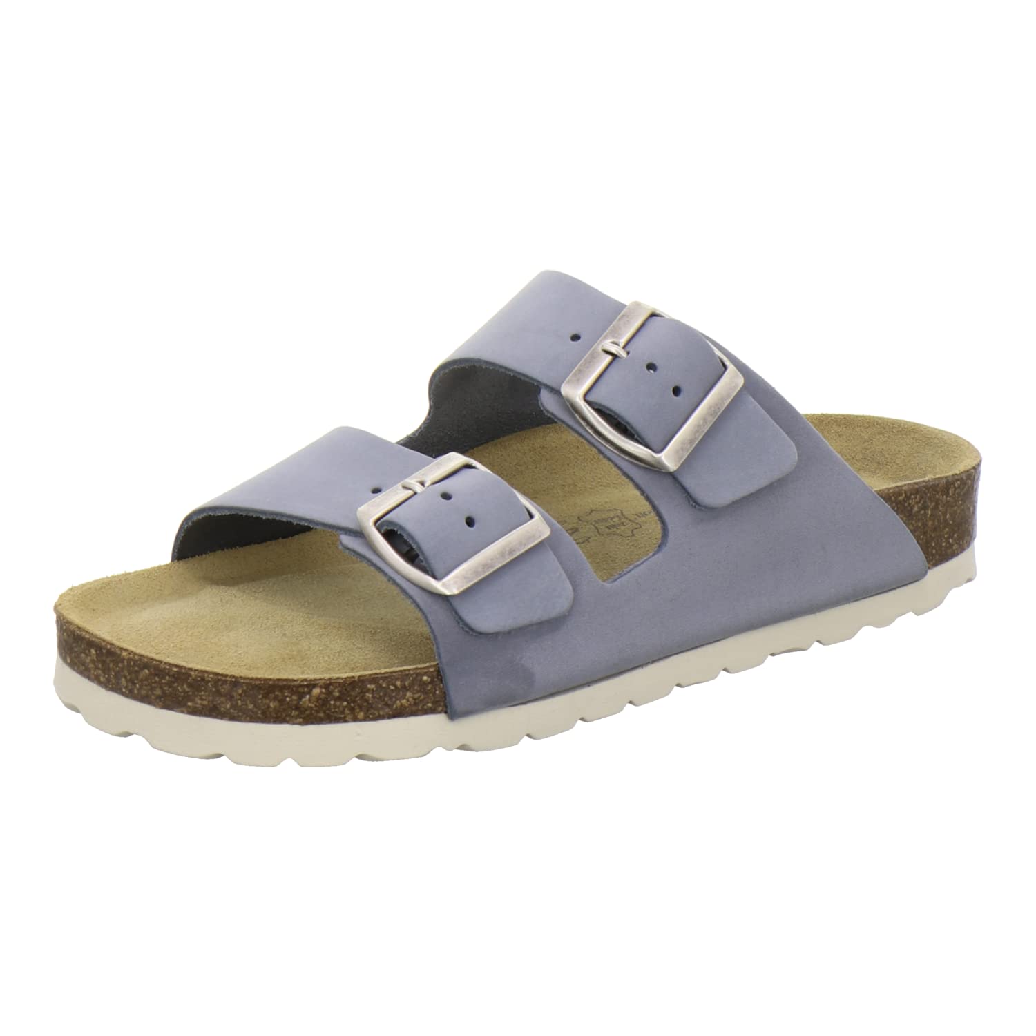 AFS-Schuhe Mules Femme Cuir Véritable 2100 – Confort Quotidien, Fabriquées à La Main En Allemagne – Nubuck Menthe Taille 37