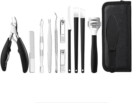 17PCS باديكير مجموعة كيت Ingrown أظافر المشذب مسمار كليبرز بشرة كتر باديكير طية أداة باديكير،13 pcs مجموعة