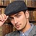 Scally Cap Soft Scally Cap for Men Elegant Mens Dress Hats Classic Scally Caps for Men Cotton-Polyester Newsboy Cap Fashion Flat Cap Dark Grey