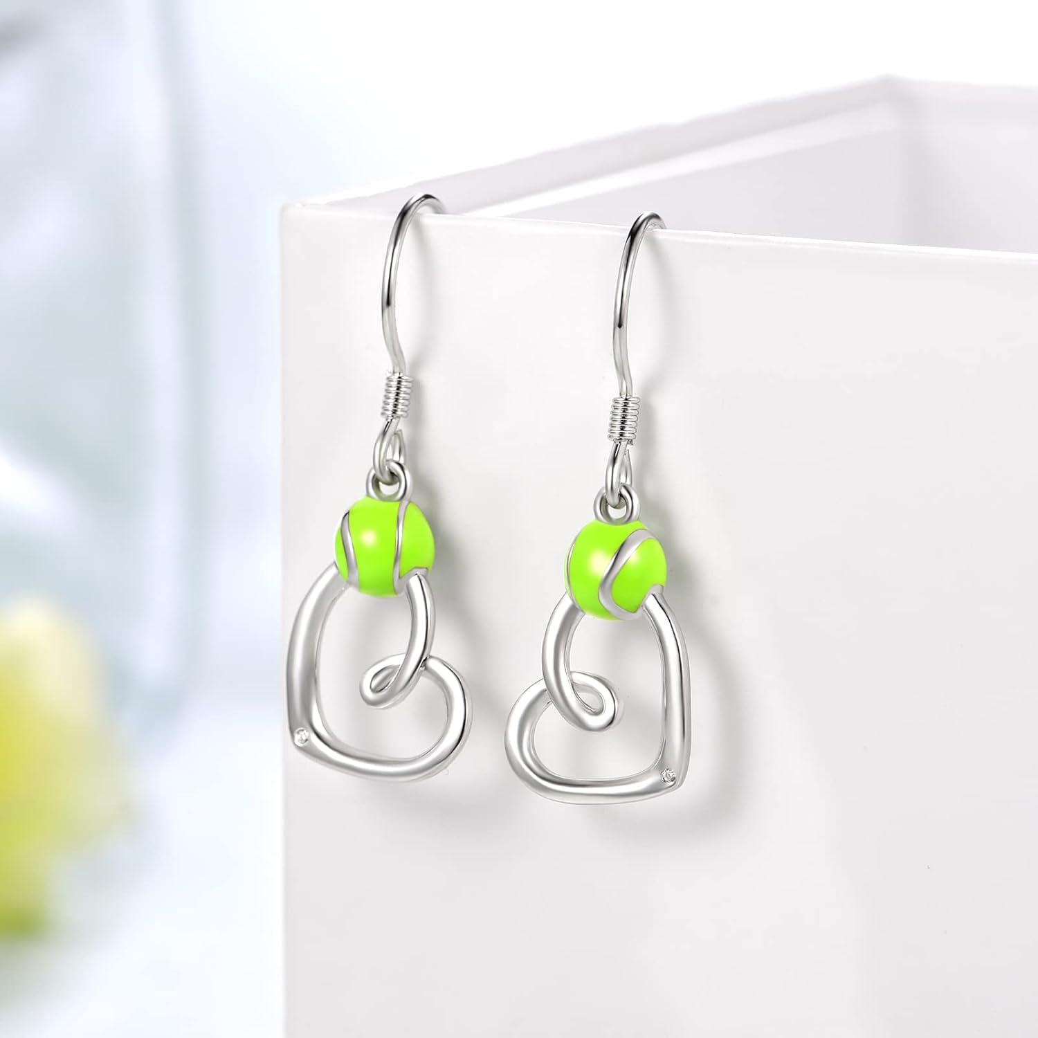 Sports Earrings Sterling Silver Tennis/Lacrosse/Pickleball/Volleyball Earrings Sports Jewelry for Women - Image 3