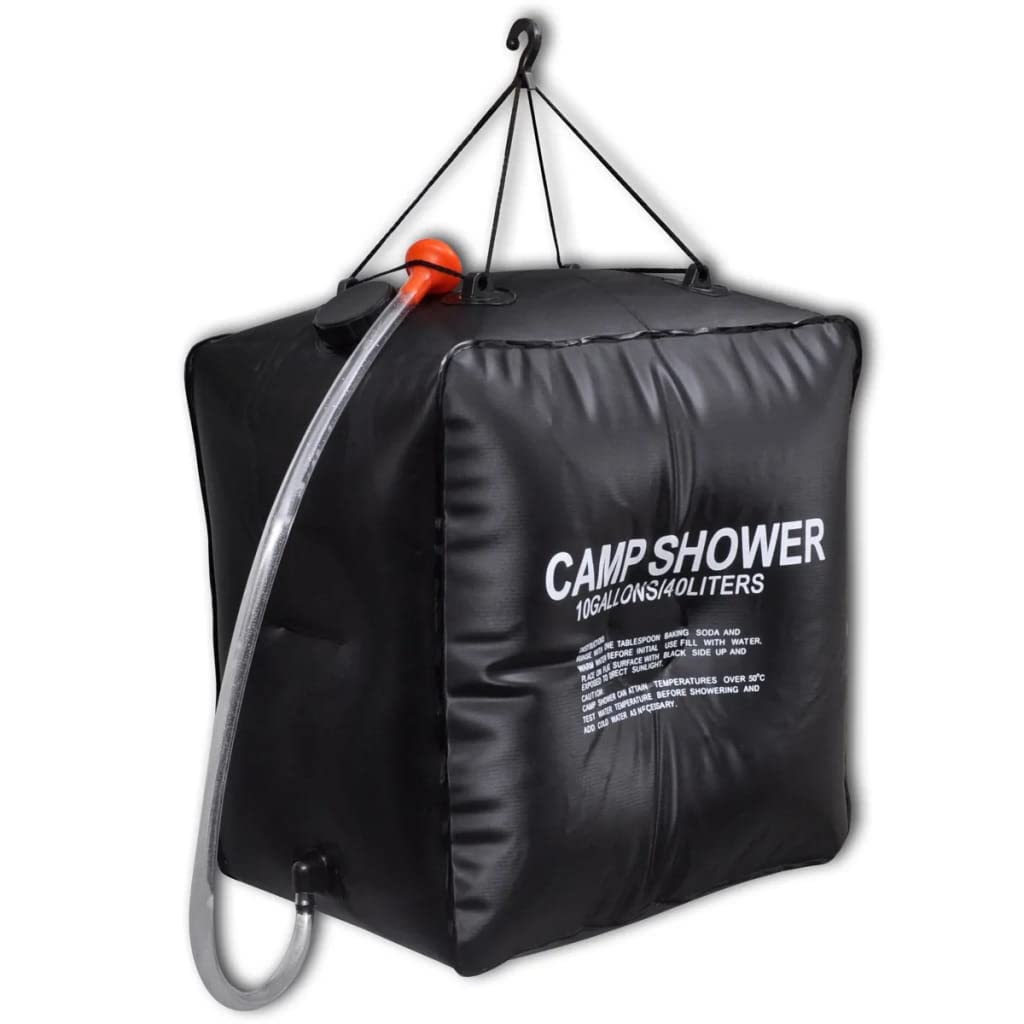 Color: Negro-Camp Ducha Solar Ducha Exterior Baño 40L