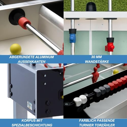 Garlando Kickertisch ITSF Master Champion, offizieller Turnier Fußballtisch,Wettkampf ITSF Spielstangen, robuster und stabiler 80 kg, Profi Tischfußball,Turnier-Tischkicker, Made in Italy, vormontiert – Bild 6