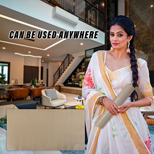 Image of Kuber Industries Shelf Liner | EVA Kitchen Cabinet Shelf Mat | Anti-Slip Bathroom Mat | Fridge Mat | Table Mat | Bubble Texture Wardrobe Mat | 1.5 Meters |1 MM | Beige