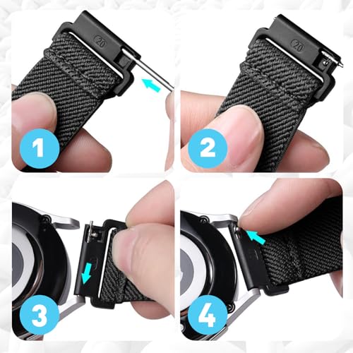 Correa nylon elástica ajustable 20mm compatible Fitpolo AR-01 miniatura 6