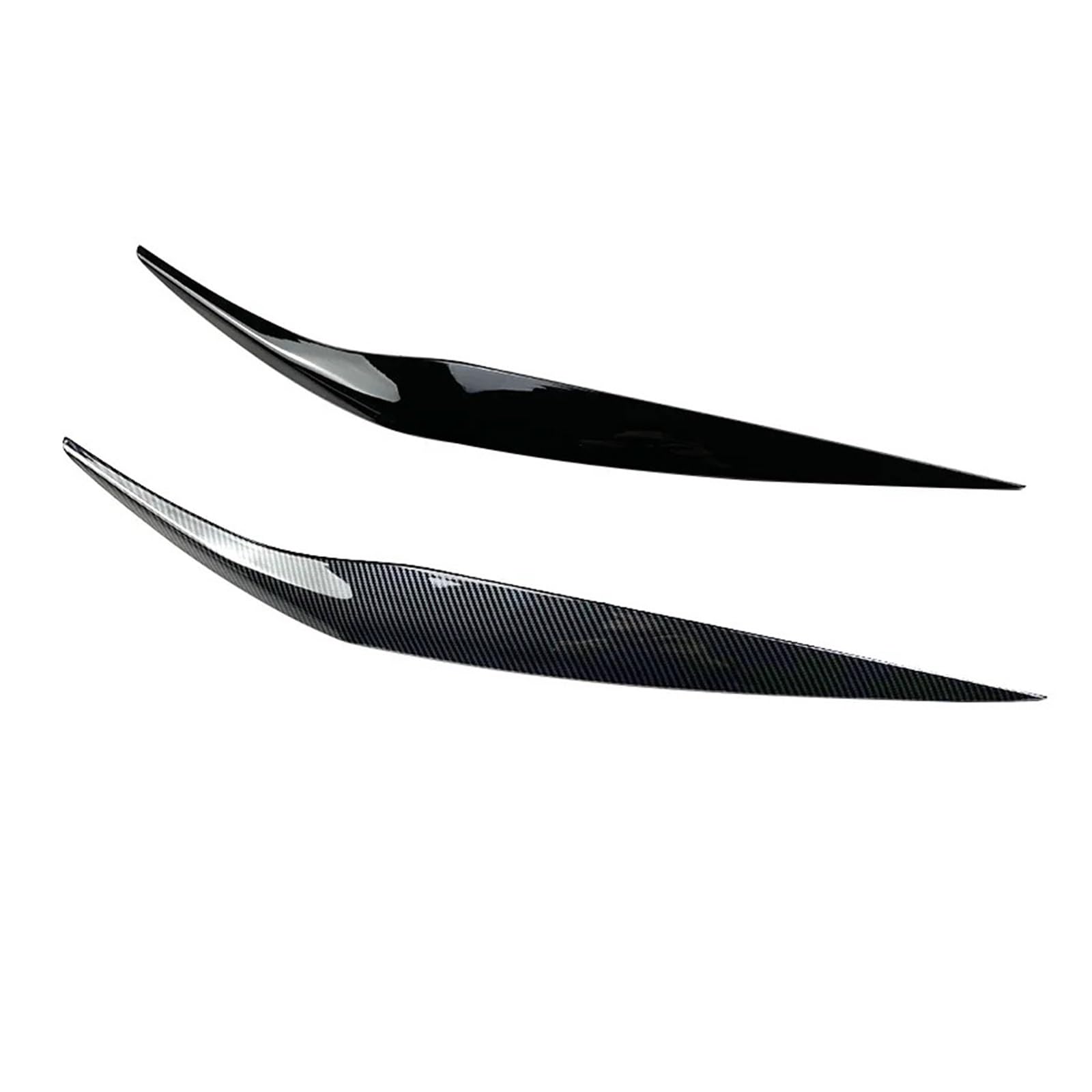 2x Osłona reflektora przedniego samochodu, osłona brwi i powiek, pasująca do Forda, Fiesty MK6.5 2013-2017 Nakładka na brwi reflektora ﻿(Glossy Black)