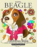 Happy Beagle Coloring Book: Dog coloring book for dog and puppy lover