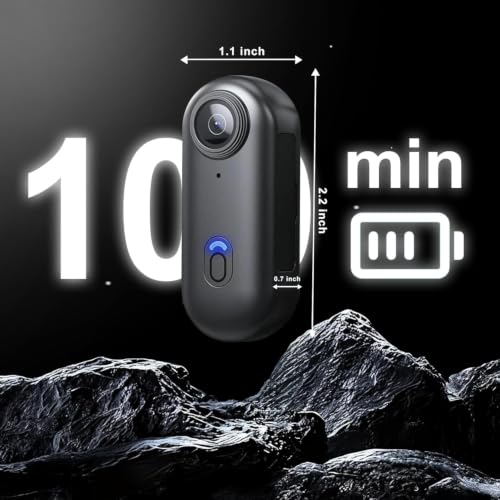 Image of JETO 4K Mini Body Camera 32GB, EIS Motorcycle POV Camera, 150 Wide Angle, WiFi App Live View, Magnetic Clip-On Action Cam, 100FT Waterproof Case
