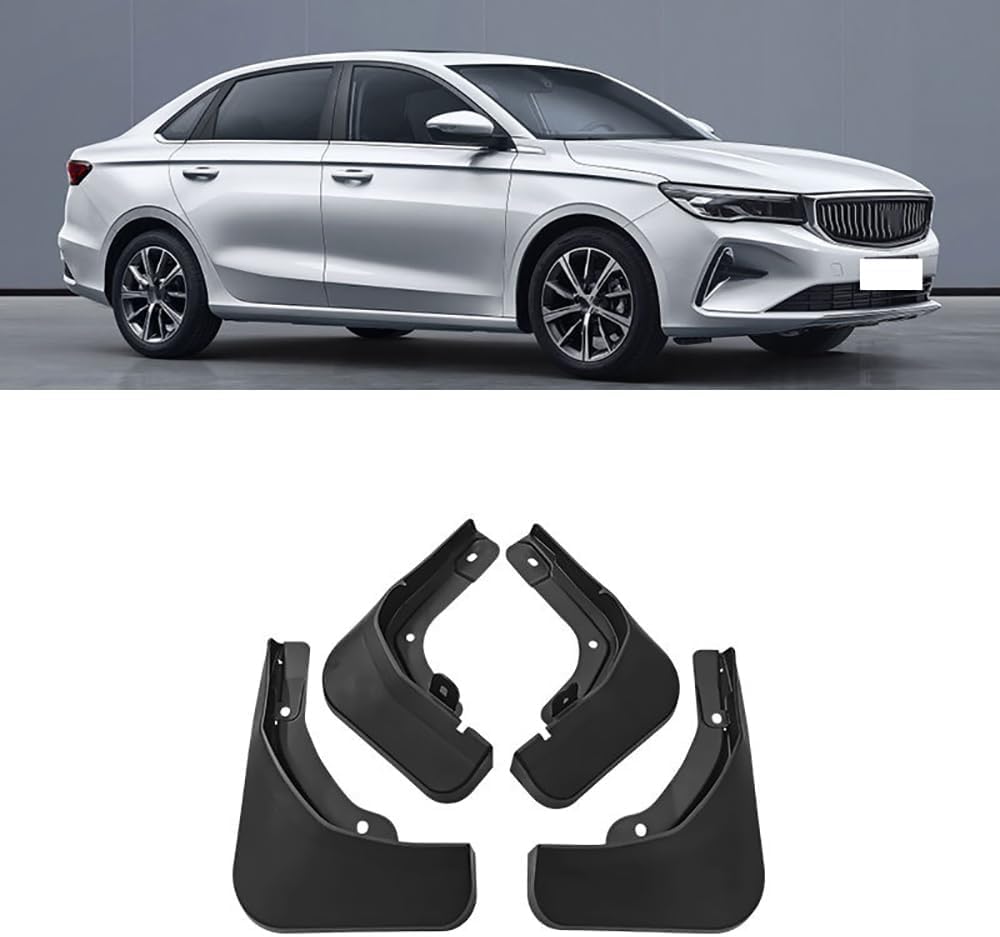 RESKIU 4PCS Mud Flaps for Geely Emgrand 2022, Splashproof No Drill Easy Install Front Rear Wheel Protection Fender Mudflaps All-Weather Splash Guards