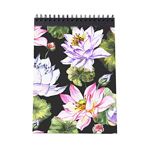 Bachmore Black Drawing Pad, 9X12 Inch (92Lb/150Gsm), 50 Sheets Of Top Spiral-Bound, Perforated,Heavyweighted Paper For Graphite, Acrylic, Colored Pencils, Charcoal, Opaque Inks, Gouache & Pastels #TOP4