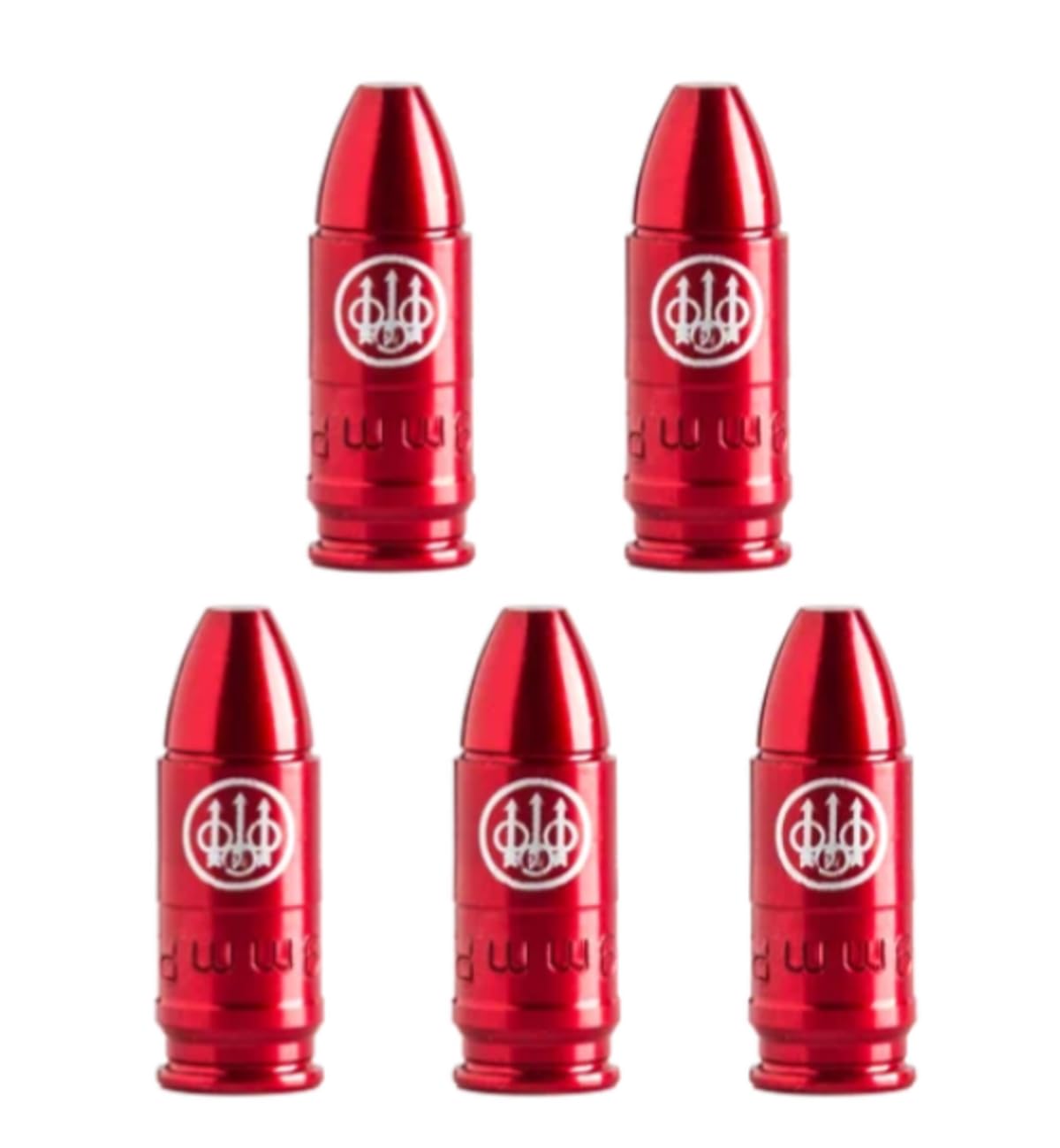 BERETTA Salvapercussori per Pistola Snap Caps cal. 9 mm, in Alluminio Anodizzato Rosso (Confezione da 5 Pezzi)