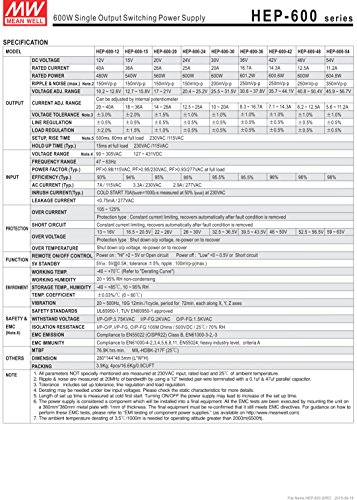 Switching Power Supplies 600W 24V 25A Power Supply W/Pfc #TOP2