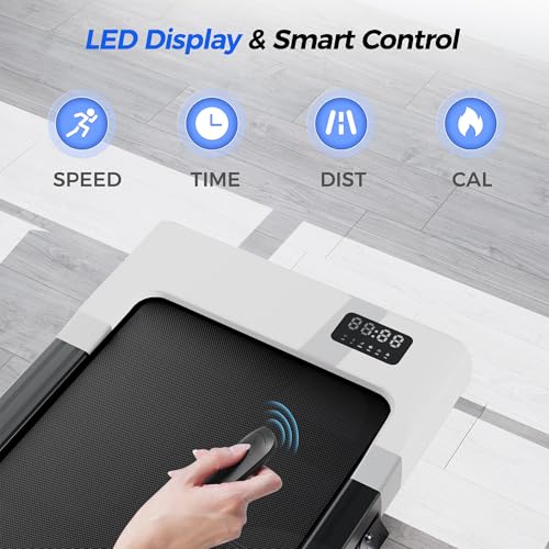 Image of SupeRun Walking Pad with Incline, Under Desk Treadmill, 3 in 1 Portable Treadmills for Home with Remote Control LED Display, 2.5 HP Quiet Mini Treadmill for Office Home Use, 300 Lbs Capacity