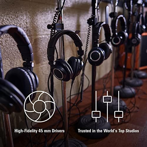 Audio-Technica ATH-M50x Professional Studio Headphones Detachable Cable