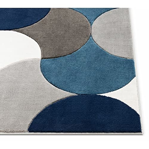 Image of Modern Contemporary Handmade Tufted Woolen Carpet for Living Room Bedroom and Hall Size 5 x 7 Feet Color Multi