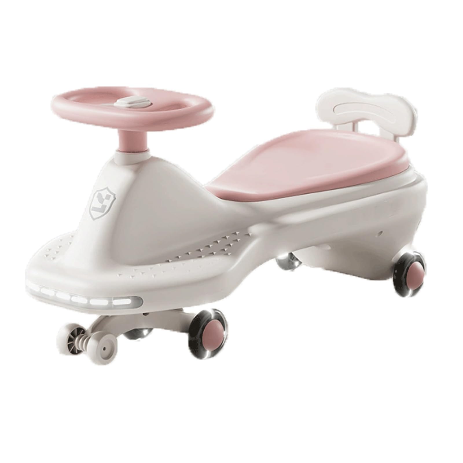 SDGBCXD Swing Car, Wiggle Car Ride On Toy Music Light Silent Flash Wheel For Ages 3 And Up Anti-rollover Swing Cars(Rose)