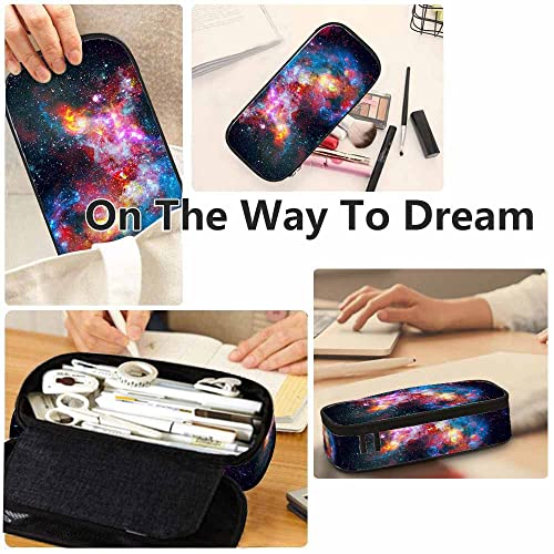 Image of Yekiua Explosion Supernova Pencil Holder Bright Star Nebula Galaxy Big Capacity Pencil Case Multi-Purpose Makeup Pouch For Office College Adult