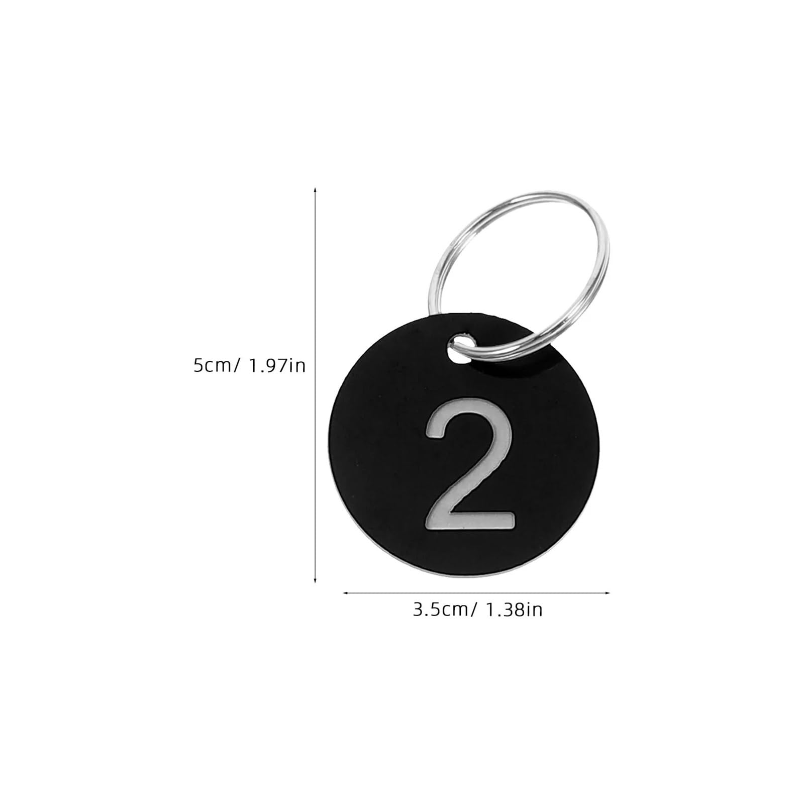 Lot de 100 étiquettes d'identification rondes en plastique de 1 à 100 pour café, restaurant, manteau, dortoir, clés, table pour restaurant, café, casier, hôtel