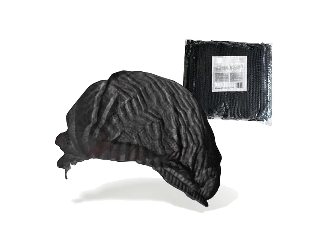 charlotte cheveux CLIP accordeon, jetable blanc, charlotte alimentaire 1000 pcs (10 sachets), 52 cm charlottes jetables cheveuxs pour la cuisine ou le dentiste, (1000, noir)