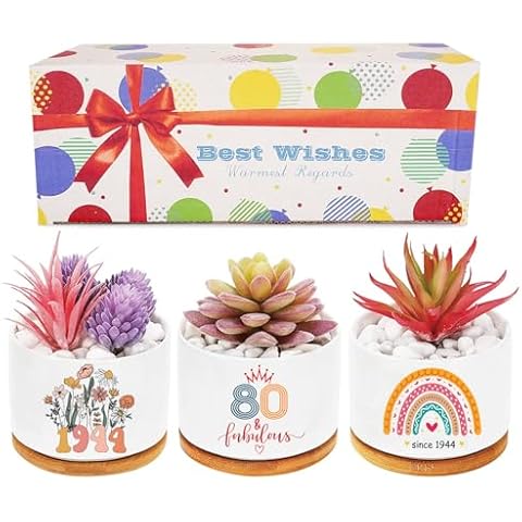 80th Birthday Gifts for Women,Vintage 1944 Birthday Gifts for Grandma Mom Mother in Law Aunt Wife Friends 80th Birthday Decorations,80 Years Old Birthday Gifts for Valentine Thanksgiving Christmas Cover