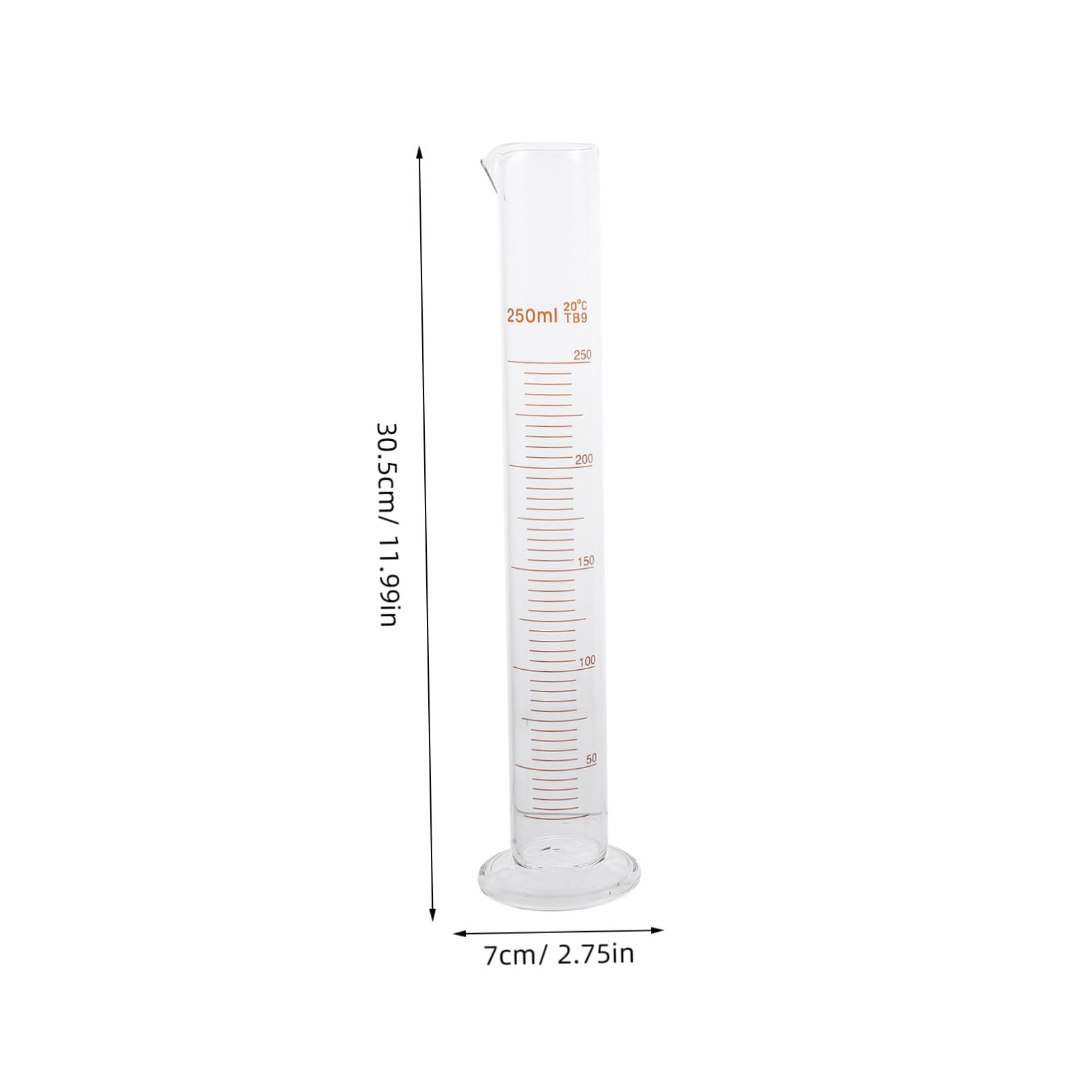 CLISPEED Set di Vetro per Laboratorio Chimico 9 Pezzi Resistenza ad Alta Temperatura e Scala Graduata, Capacità da 50ml a 250ml per Educazione Scientifica