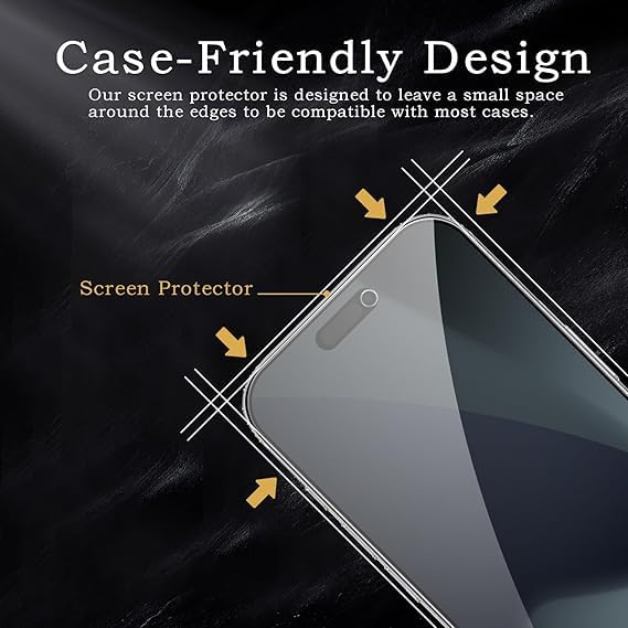 Image of [ 2+2 Pack Privacy Screen Protecor for iPhone 17 Pro Max Anti-Spy Shatterproof Tempered Glass with Camera Lens Tempered Glass 9H Hardness Bubble Free Anti-Glare Case Friendly