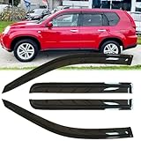 4pcs Original Shatterproof Side Window Wind Deflectors for Nissan X-Trail 2007-2013 Euro,Rain Guards,Nice Looking Window Visors for Cars,Vent Deflector NI35