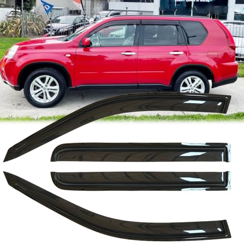4pcs Original Shatterproof Side Window Wind Deflectors for Nissan X-Trail 2007-2013 Euro,Rain Guards,Nice Looking Window Visors for Cars,Vent Deflector NI35