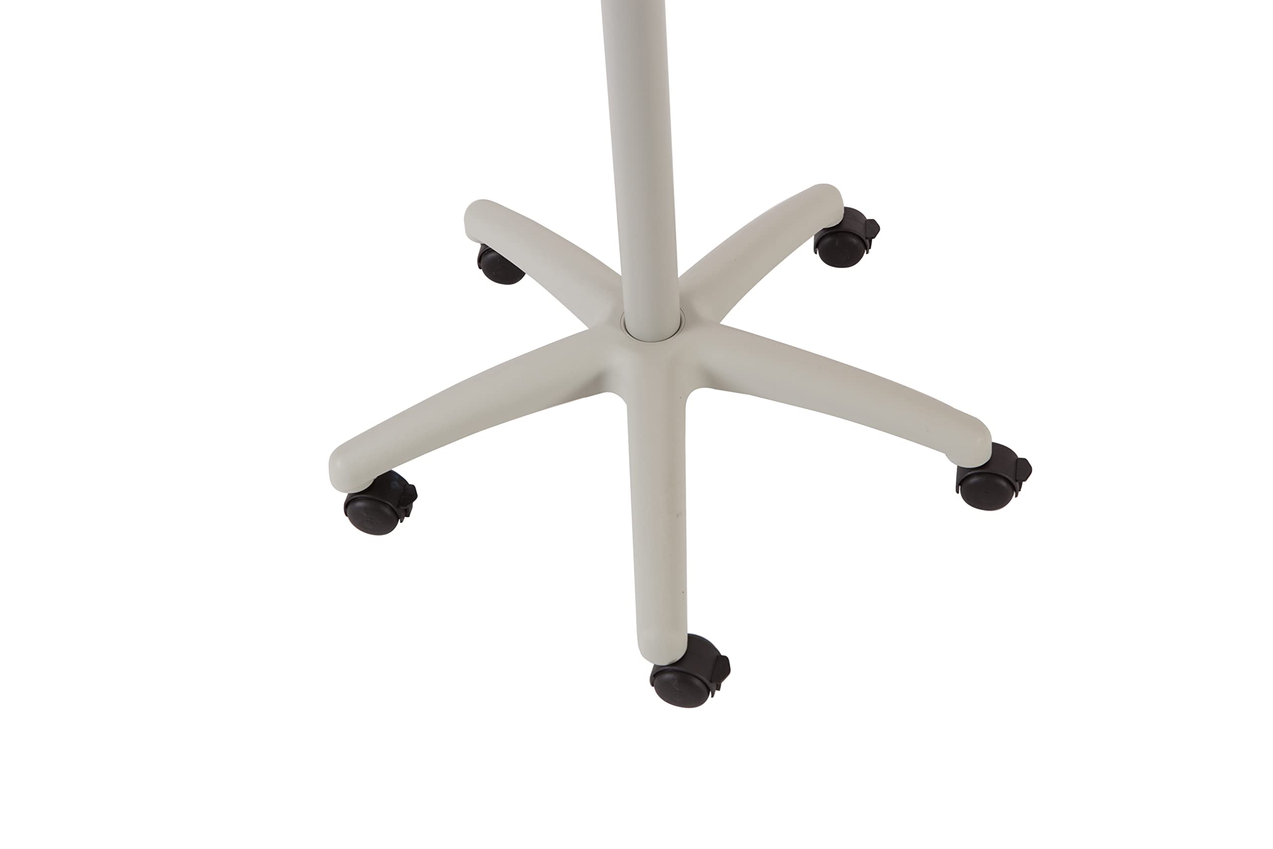 ROCADA, Lavagna a fogli mobili su ruote, 67 x 62 x 181 cm, economica, con porta carta e base a stella, lavabile a secco, bianco