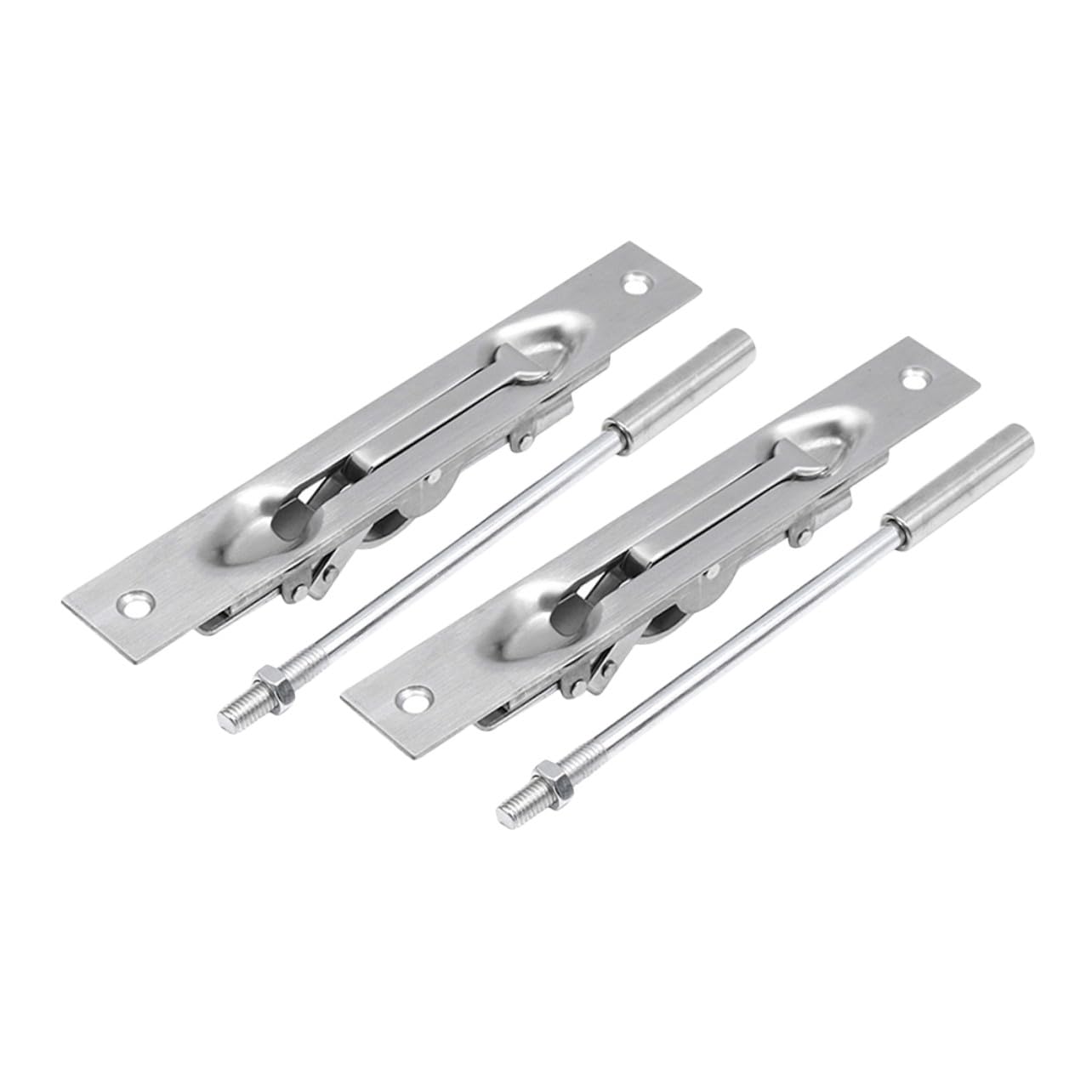 Gatuida Chiavistello Scorrevole per Porte Interne ed Esterne Acciaio Inox 304 Leva di Chiusura Antifurto per Case Negozi e Ferramenta per Porte d'Ingresso Argento