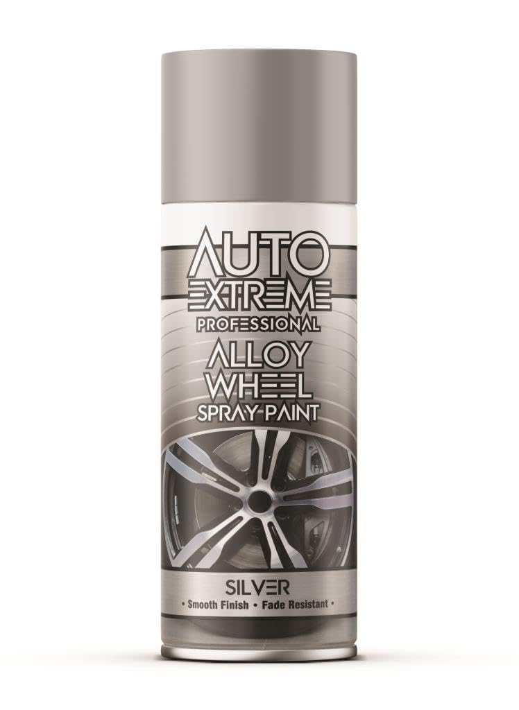 Rapide Silver Auto Extreme Ax Alloy Wheel Spray Paint 400Ml | Ideal For Refreshing & Customizing Alloy Wheels | Long-Lasting, Chip & Fade Resistant | Smooth Satin Finish