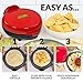 Taco Tuesday Deluxe 8-Inch 6-Wedge Electric Quesadilla Maker with Extra Stuffing Latch, Red