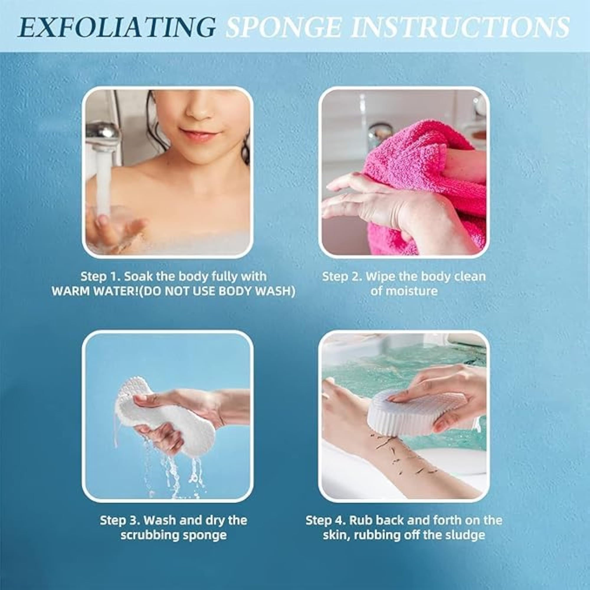 Baby Bath Body Shower Sponge for Sensitive Skin