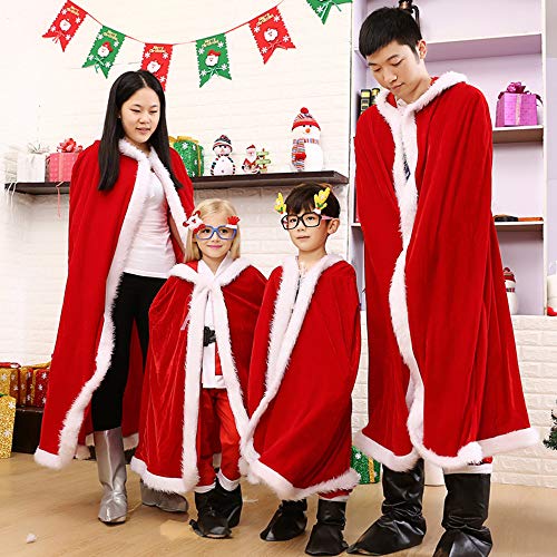 Capa con capucha terciopelo Mrs Santa Claus para niñas miniatura 6