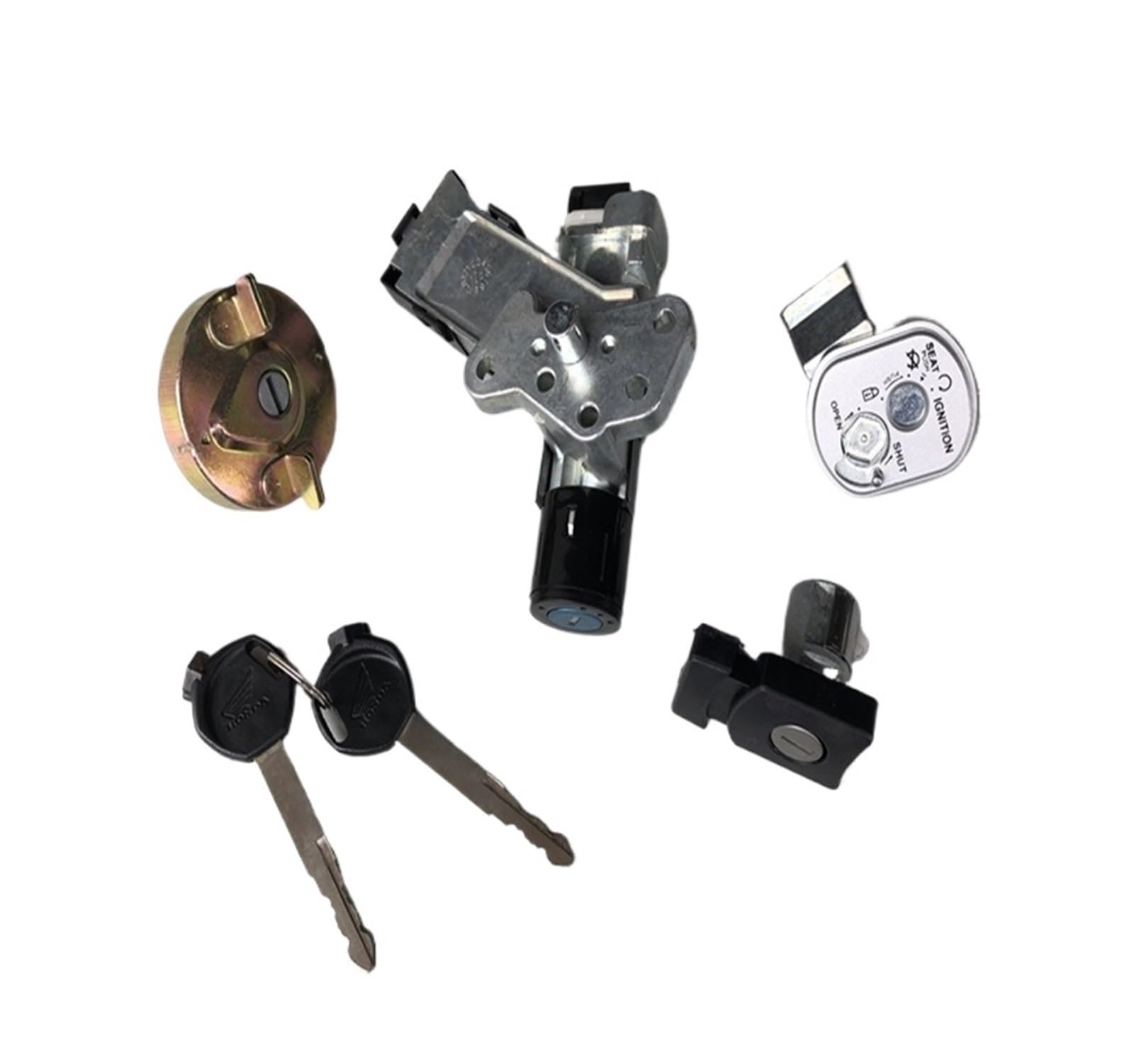 Cerradude encendido con llaveJuego Apto para Honda NHX110 SCR110 LEAD 110 GFM 110cc motocicleta bloqueo completo interruptor de llave de encendido conjunto bloqueo de asiento