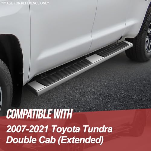 Estribos laterales compatibles con Toyota Tundra 07-21 acero inox miniatura 7