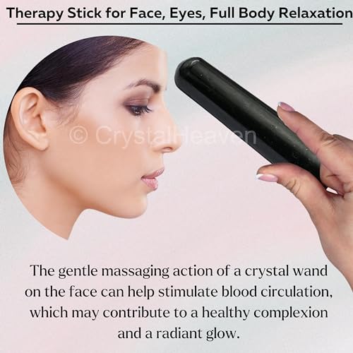 Image of Black Tourmaline Crystal Wand - Smooth Crystal Wand for Energy Healing, Chakra Balancing, Meditation and Home Decor - Crystals and Healing Stones for Gift