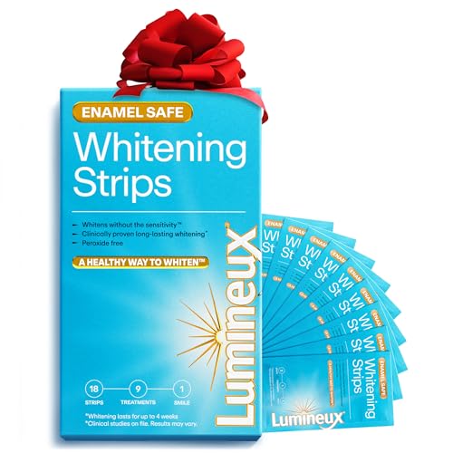 Lumineux Teeth Whitening Strips Kit - 9 Treatments - Peroxide Free - Enamel Safe for Whiter Teeth - Whitening Without The Sensitivity - Dentist Formulated - Sensitivity Free