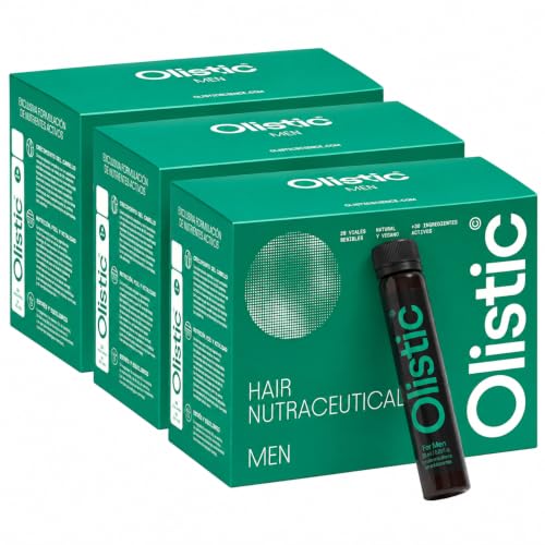Olistic - MEN, Complemento Alimenticio Capilar Hombre, 3x28 Ampollas