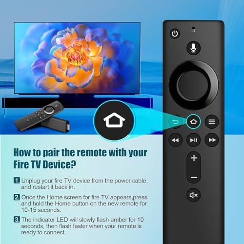 Image of L5B83H Replacement Remote Control with Voice Function Fit for AMZ SecondGen TVCube, TV Stick 1st Gen & SecondGen