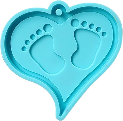 Pomobie Moldes para pulseras de resina de silicona para el día de San Valentín llavero de corazón molde de epoxi de cristal molde de silicona epoxi