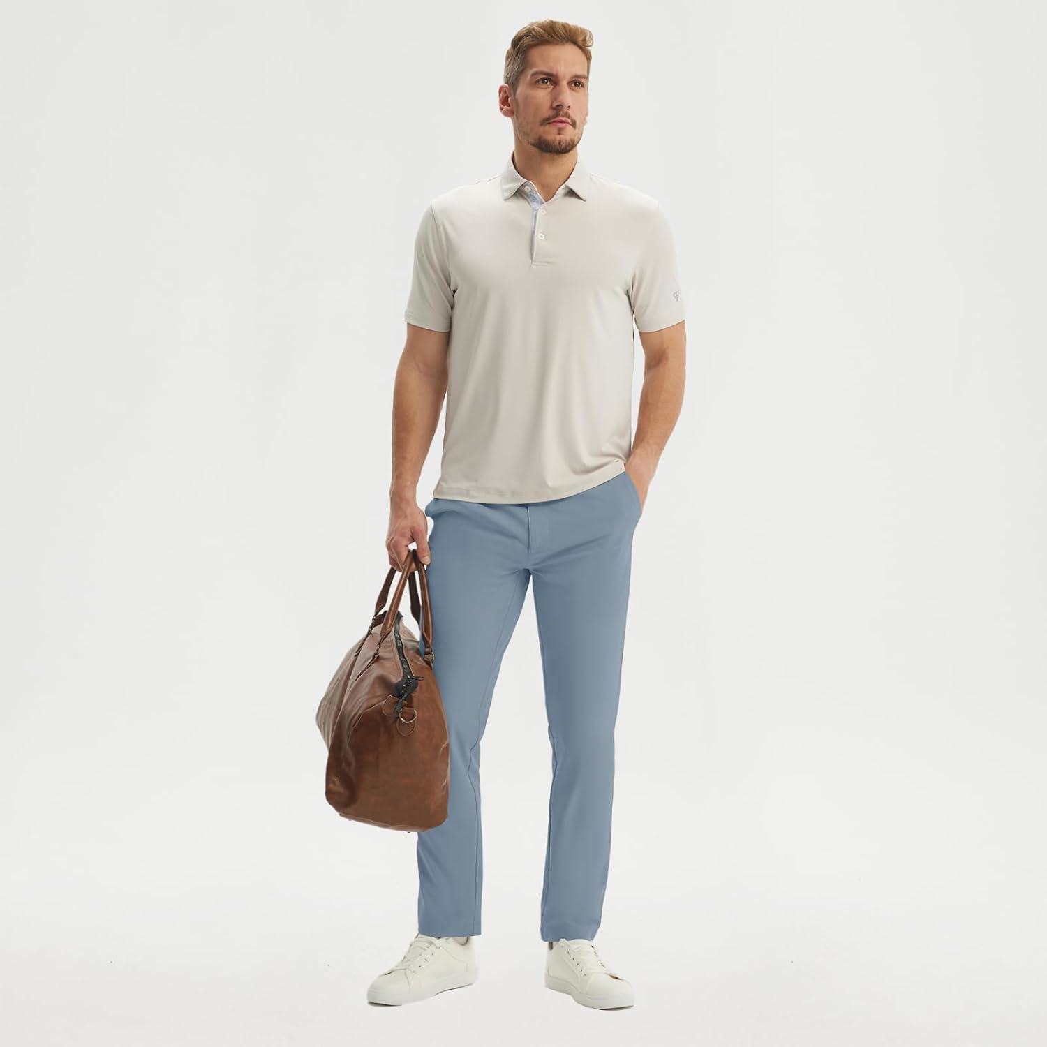 M MAELREG Mens Golf Pants with 4 Pockets - 30"/32"/34" Lightweight Water Repellent Work Dress Pants Casual Comfy Trousers