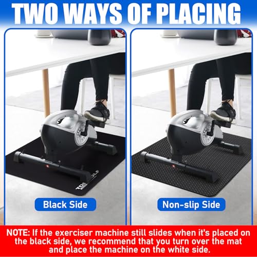 Image of TOBWOLF Non-Slip Workout Mat for Ellipse Leg Exerciser, Ellipse Machine Mat, Exercise Mat for Under Desk Ellipticals, Suitable for Electric Seated Foot Pedal Exerciser, Stability & Floor Protection