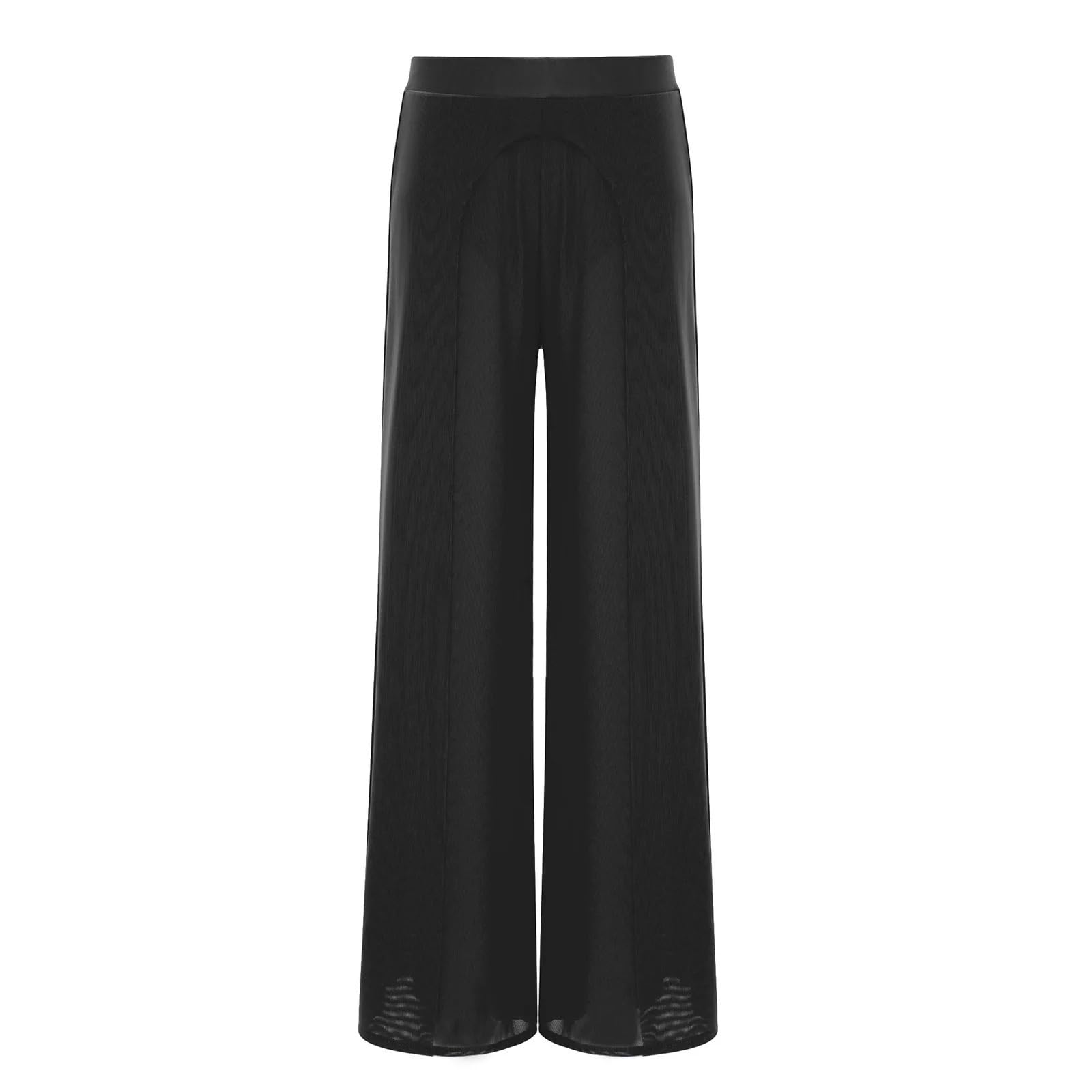 Klassische Tanz-Tüllhose mit weitem Bein Lyrical-Tanzhose mit weitem Bein und elastischem Bund aus Netzstoff integriertem Slip for Performance-Wettbewerbe for Kinder Mädchen