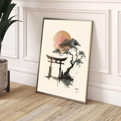 Tableau zen porte Torii japonais pour un sentiment de sérénité
