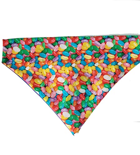 Easter Jelly Beans Over the Collar Dog Bandana That Slips onto Their Existing Collar Size Extra Large