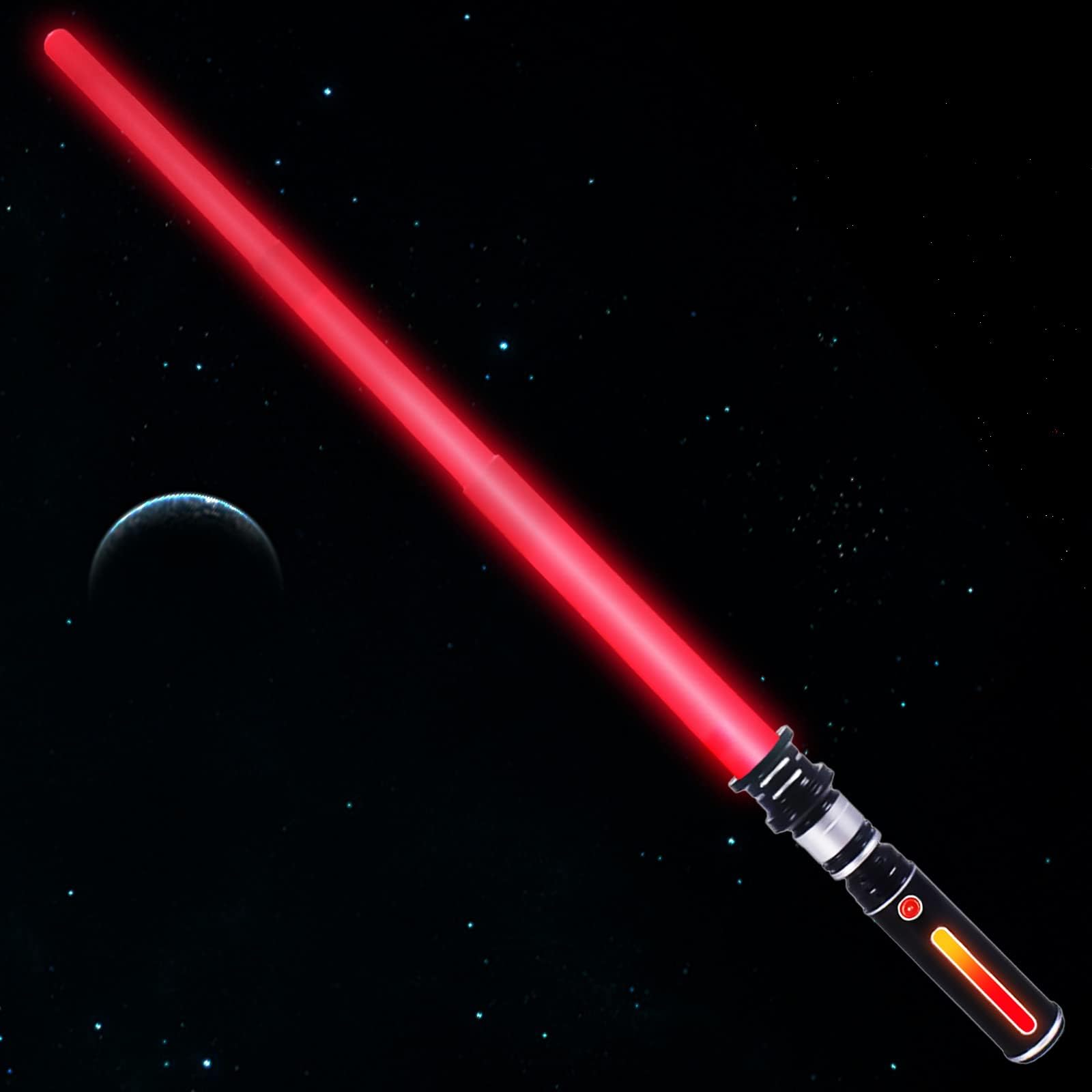 Light Saber for Kids, Expandable Light Swords with Glowing Handle and FX Sound Effect, LED Red Light Sabers Toy for Halloween Dress Up, Xmas Gifts, and Galaxy Battles (Standard Edition)